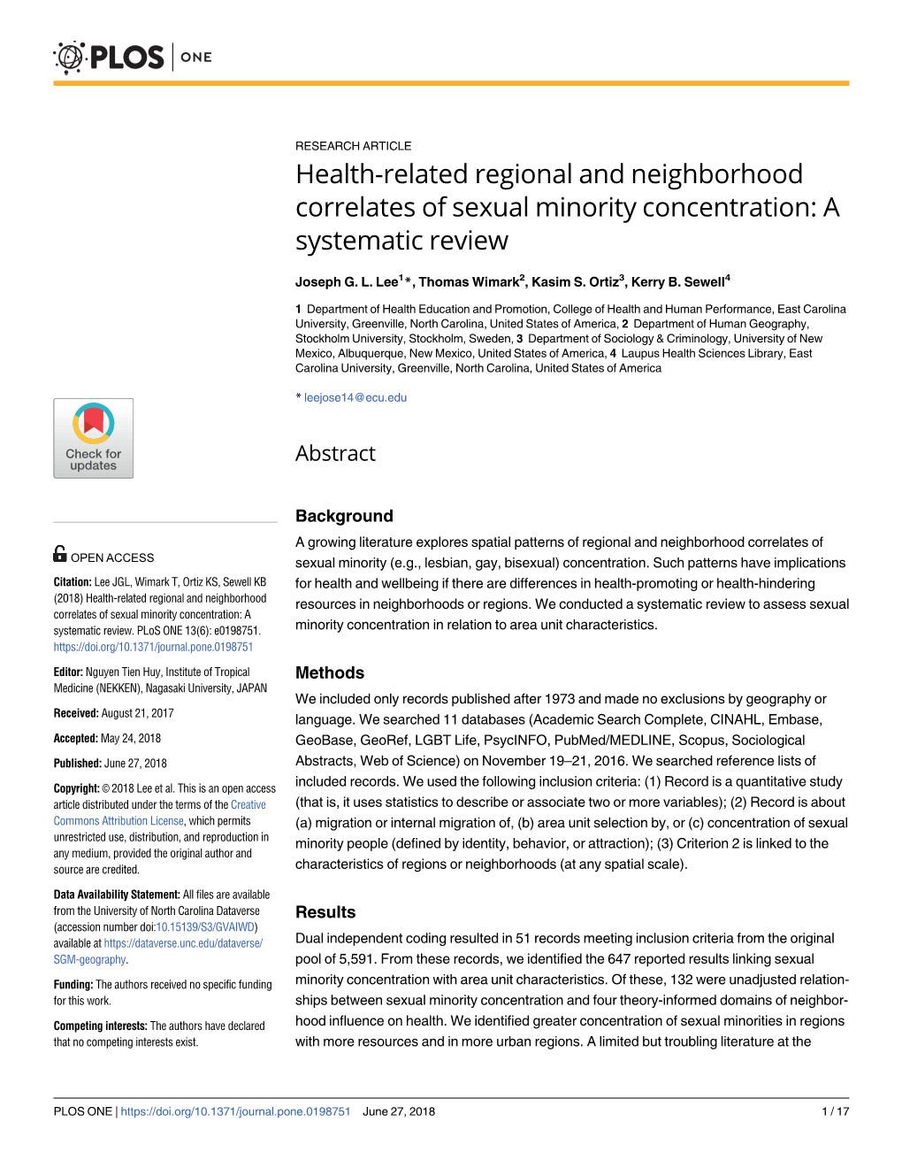 Health-Related Regional and Neighborhood Correlates of Sexual Minority Concentration: a Systematic Review