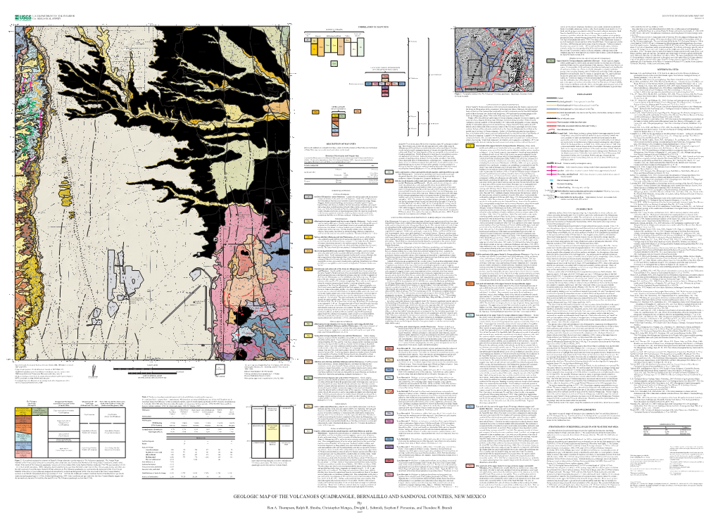 GEOLOGIC MAP of the VOLCANOES QUADRANGLE, BERNALILLO and SANDOVAL COUNTIES, NEW MEXICO by Ren A