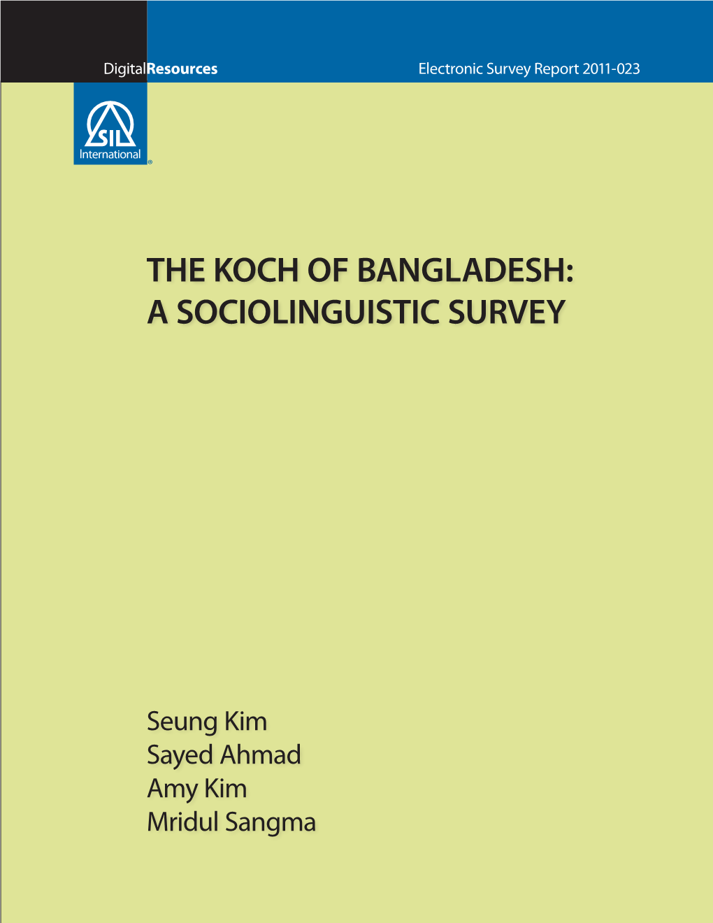 The Koch of Bangladesh: a Sociolinguistic Survey