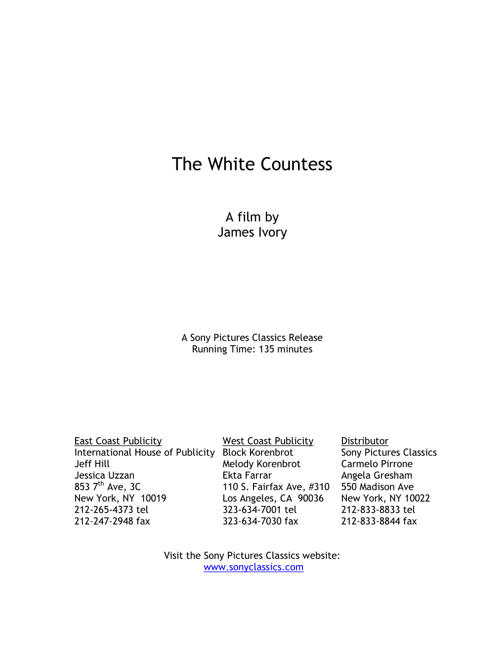 The White Countess