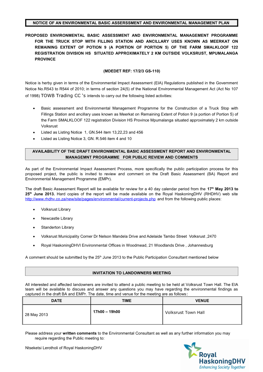 Environmental Impact Assessment Process