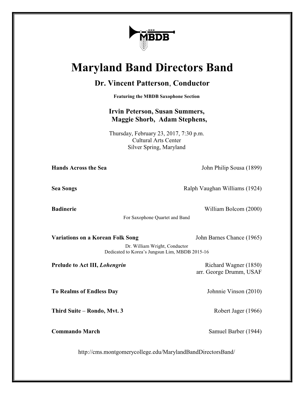Maryland Band Directors Band