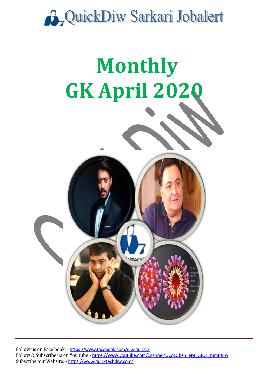 Monthly GK April 2020