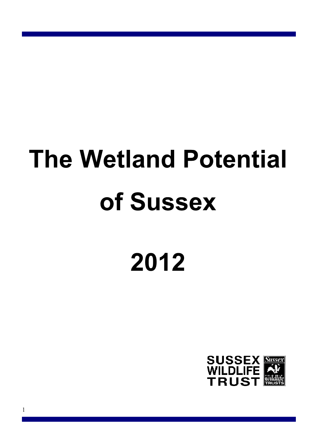 The Wetland Potential of Sussex