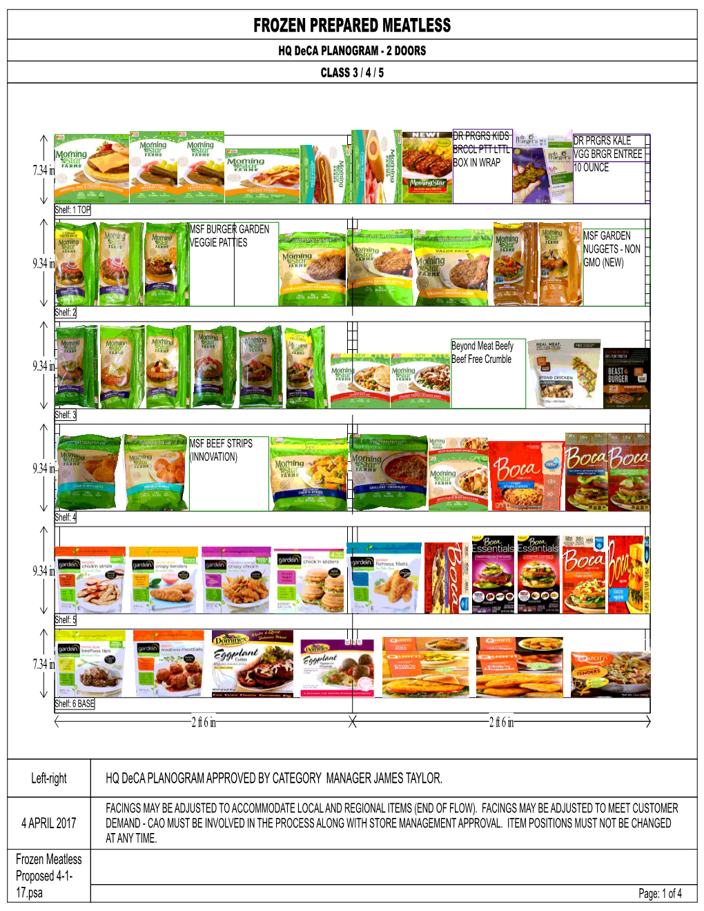 Frozen Meatless Proposed 4-1- 17.Psa Page: 1 of 4 FROZEN PREPARED MEATLESS