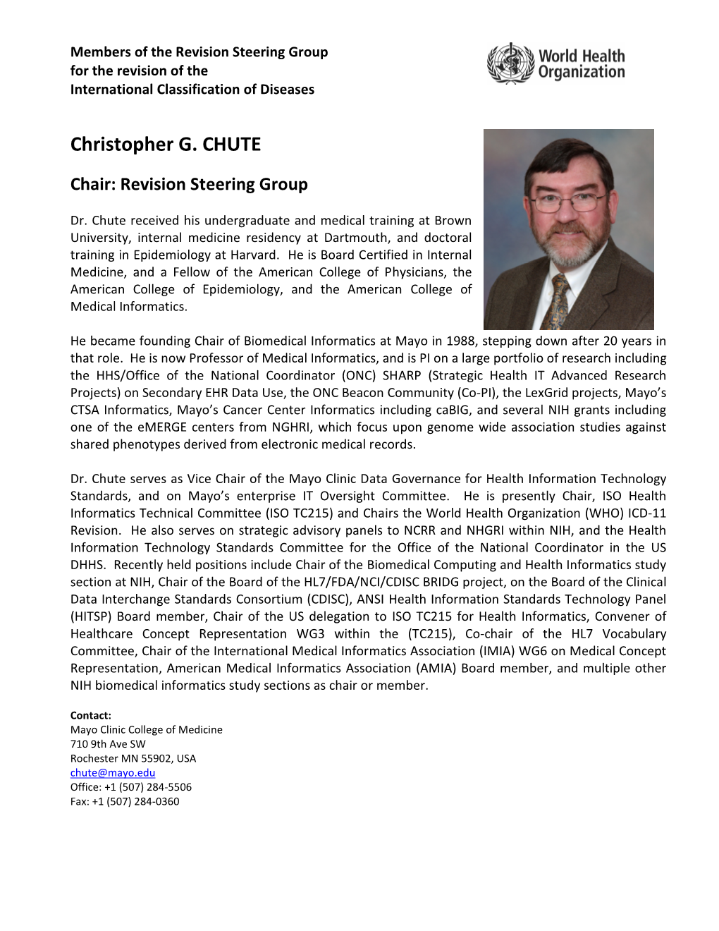 Christopher G. CHUTE