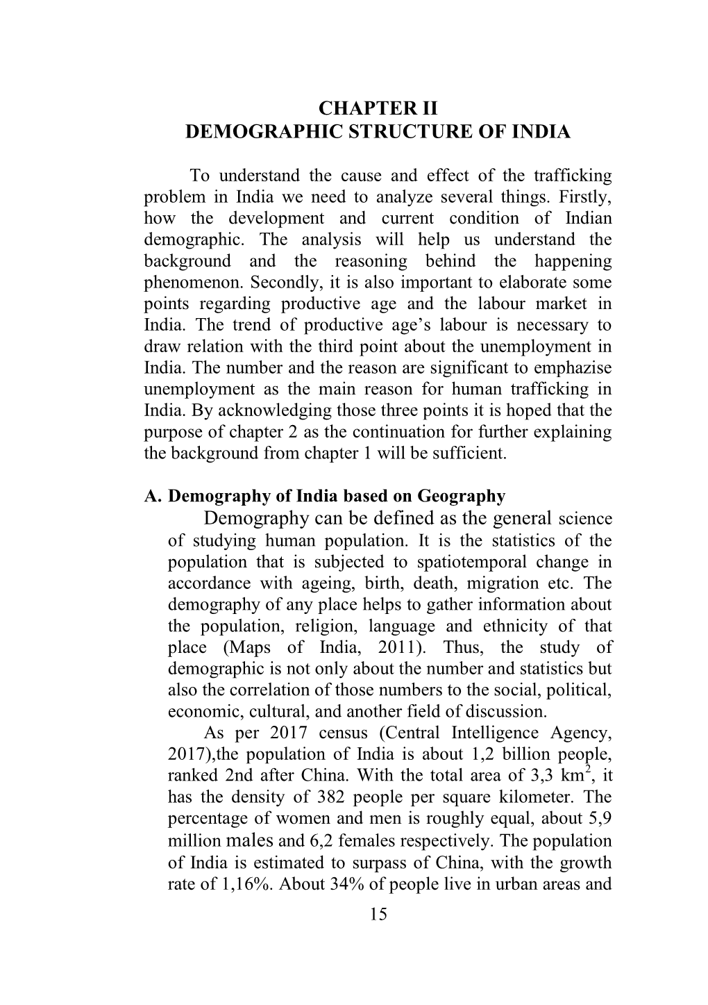 Chapter Ii Demographic Structure of India