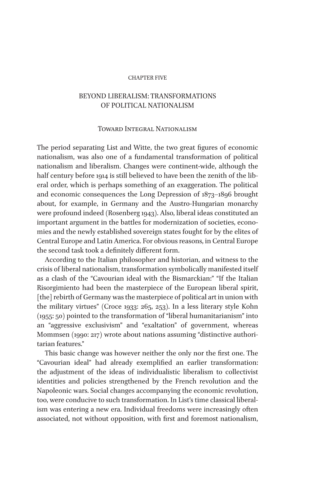 Beyond Liberalism: Transformations of Political Nationalism