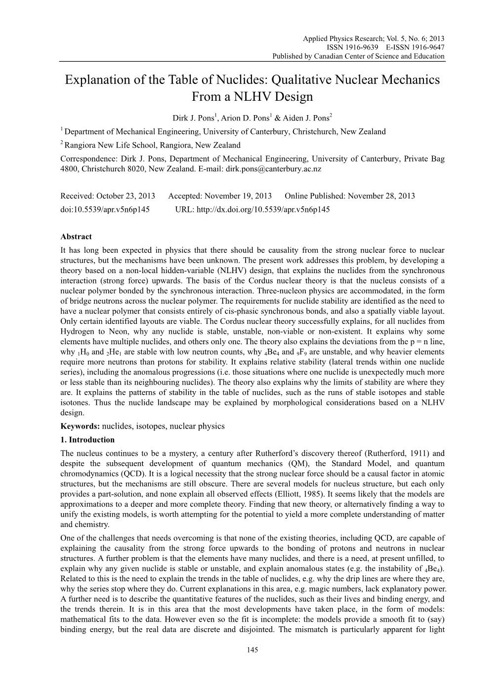 Qualitative Nuclear Mechanics from a NLHV Design