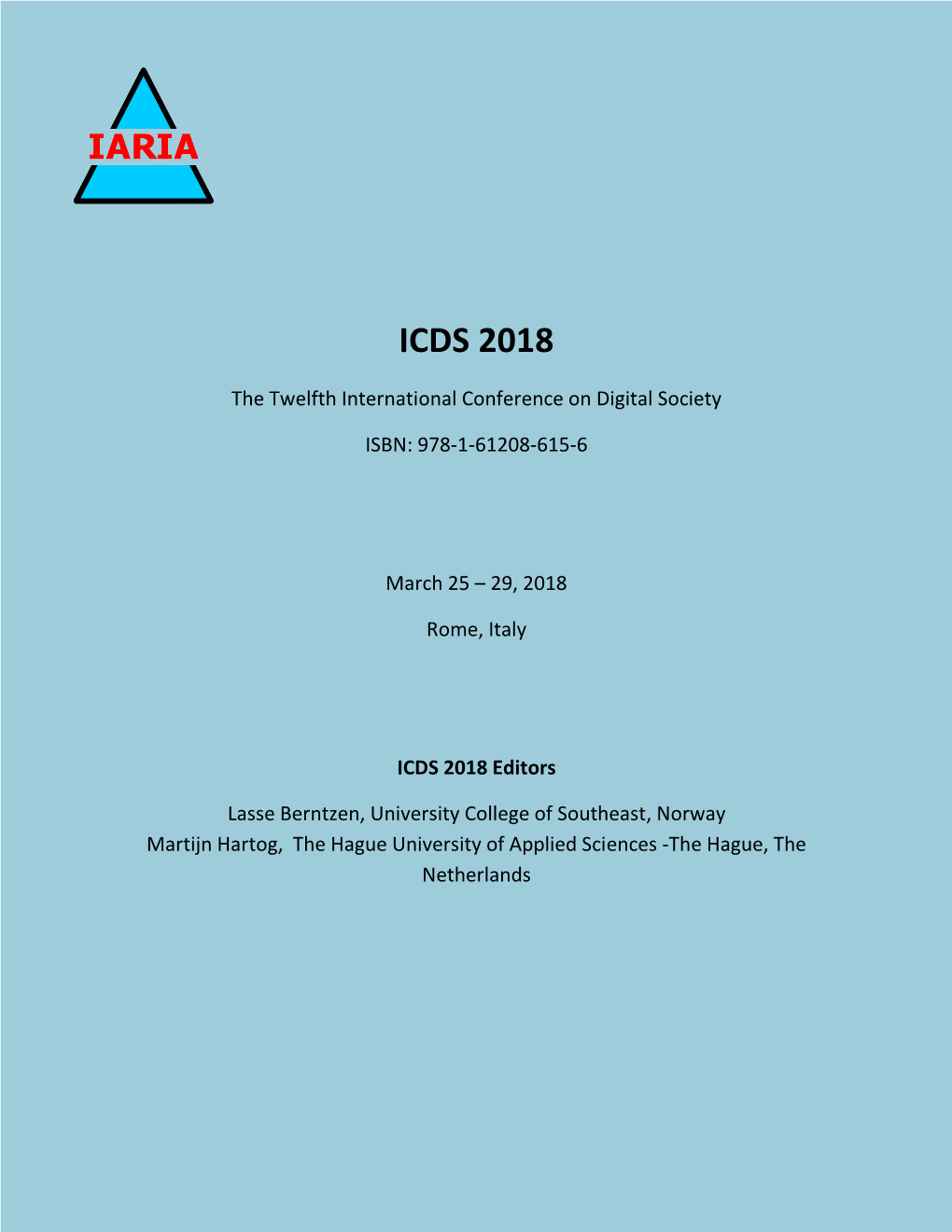 ICDS 2018 Full Proceedings