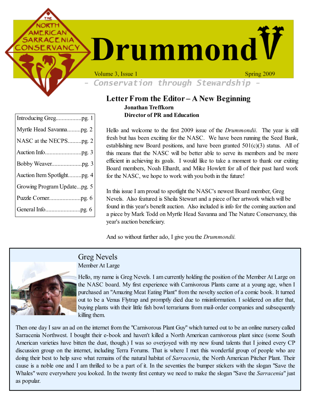 2009 Spring Newsletter