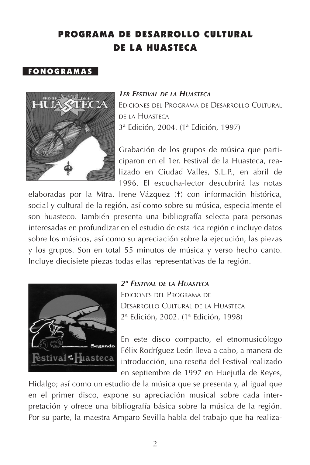 Programa De Desarrollo Cultural De La Huasteca