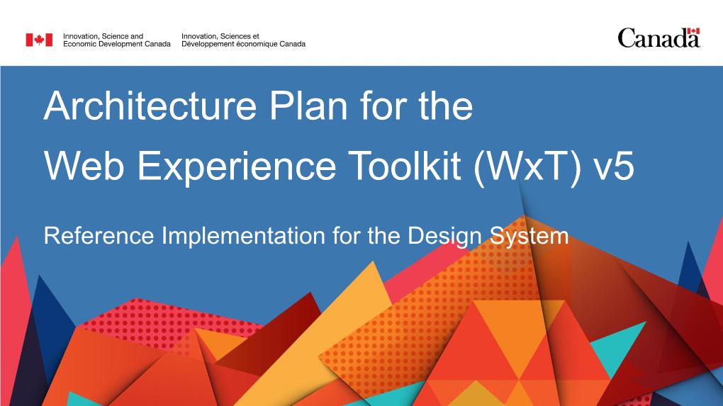 Architecture Plan for the Web Experience Toolkit (Wxt) V5