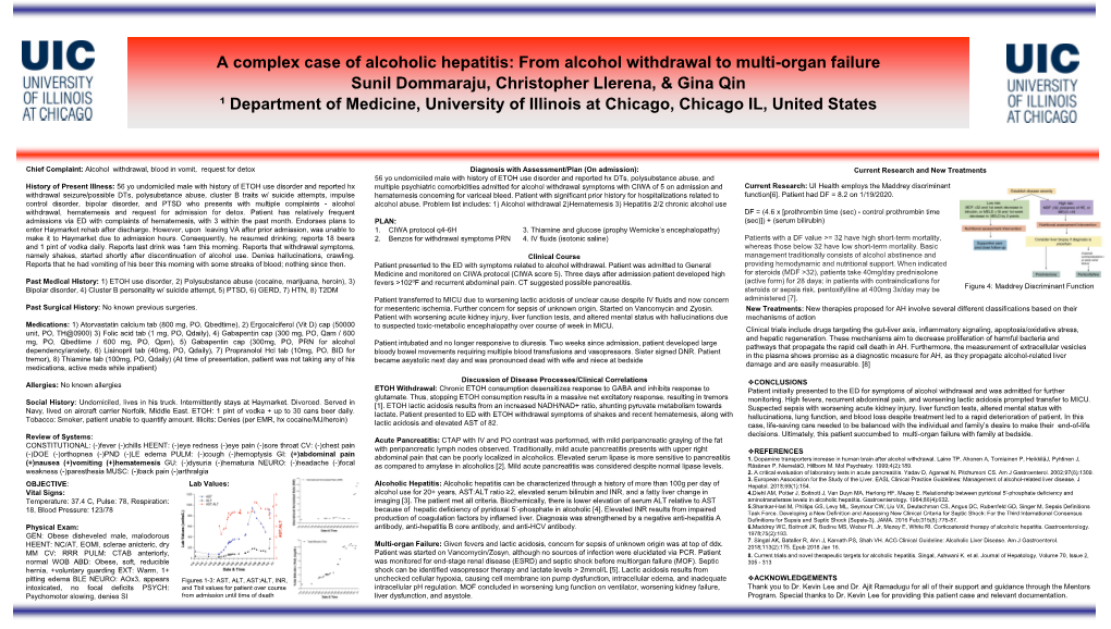 From Alcohol Withdrawal to Multi-Organ Failure