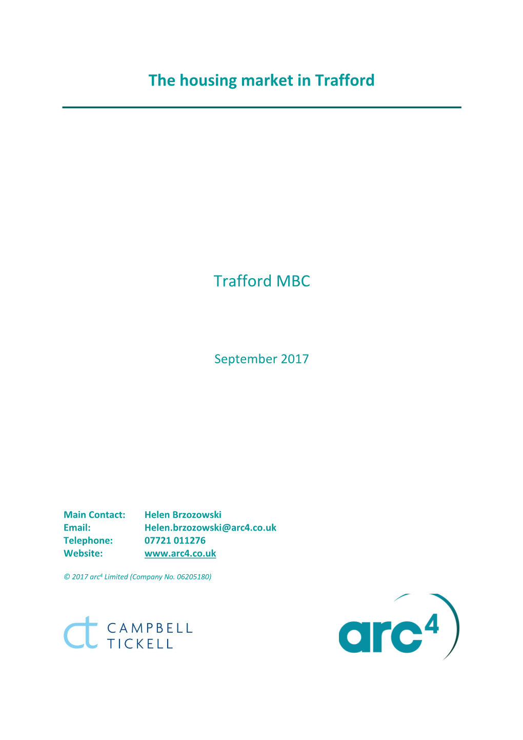 The Housing Market in Trafford Trafford