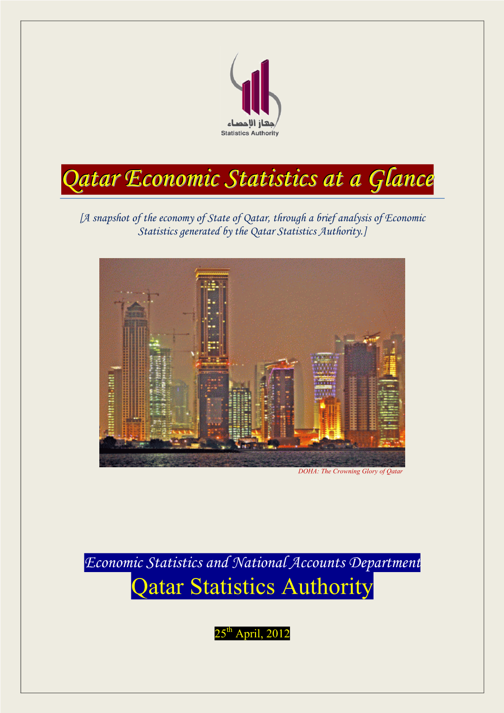 Qatar Economic Statistics at a Glance Page 1