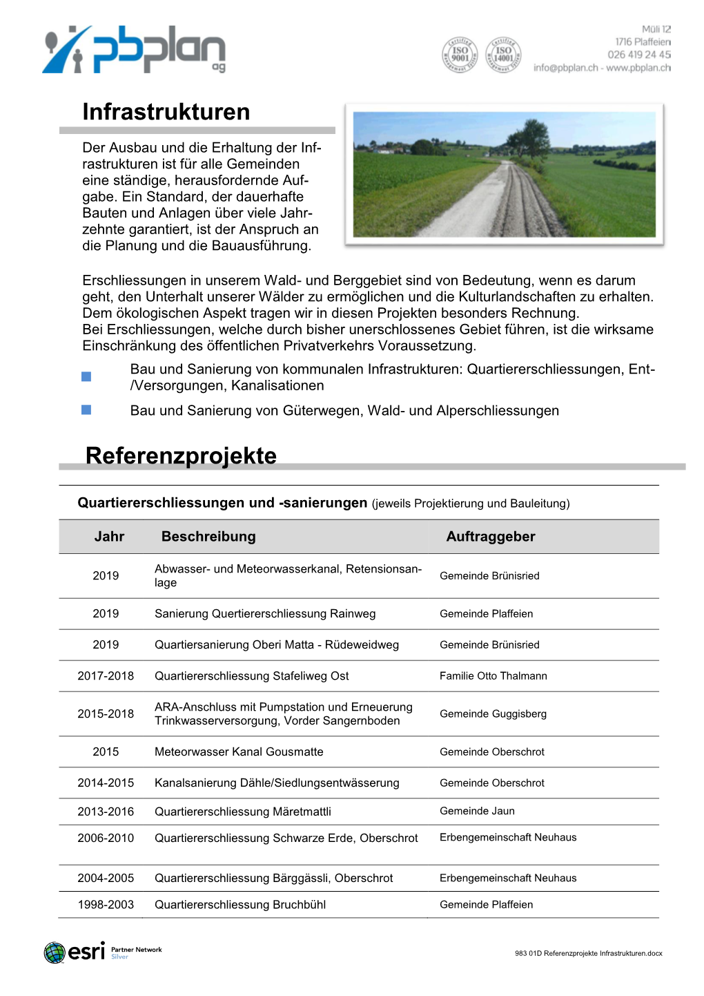 Infrastrukturen Referenzprojekte