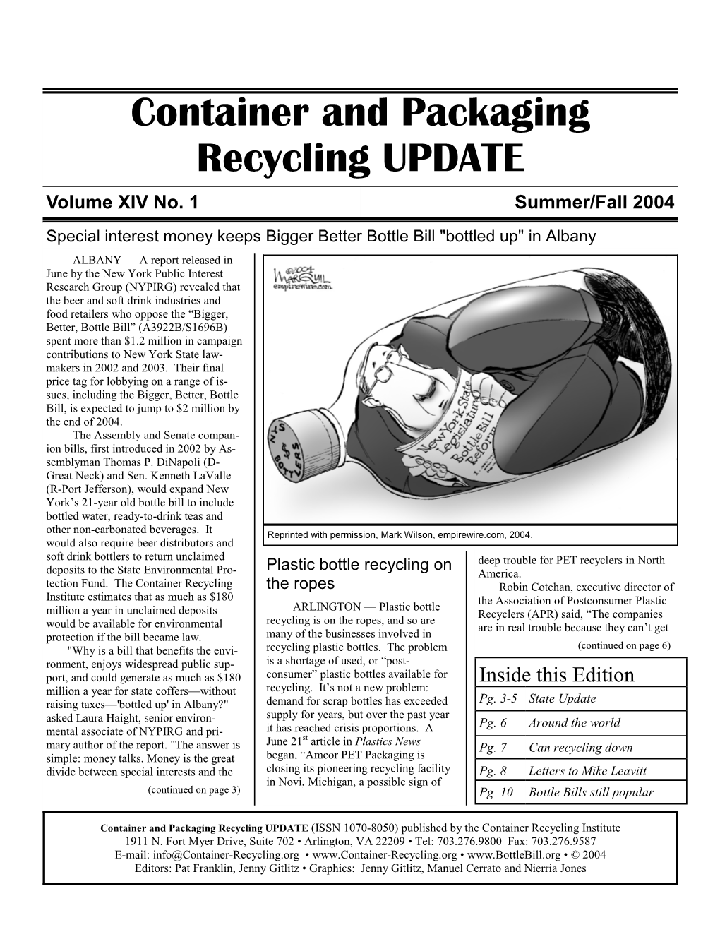 CRI Newsletter---Summer 2004 #21PF