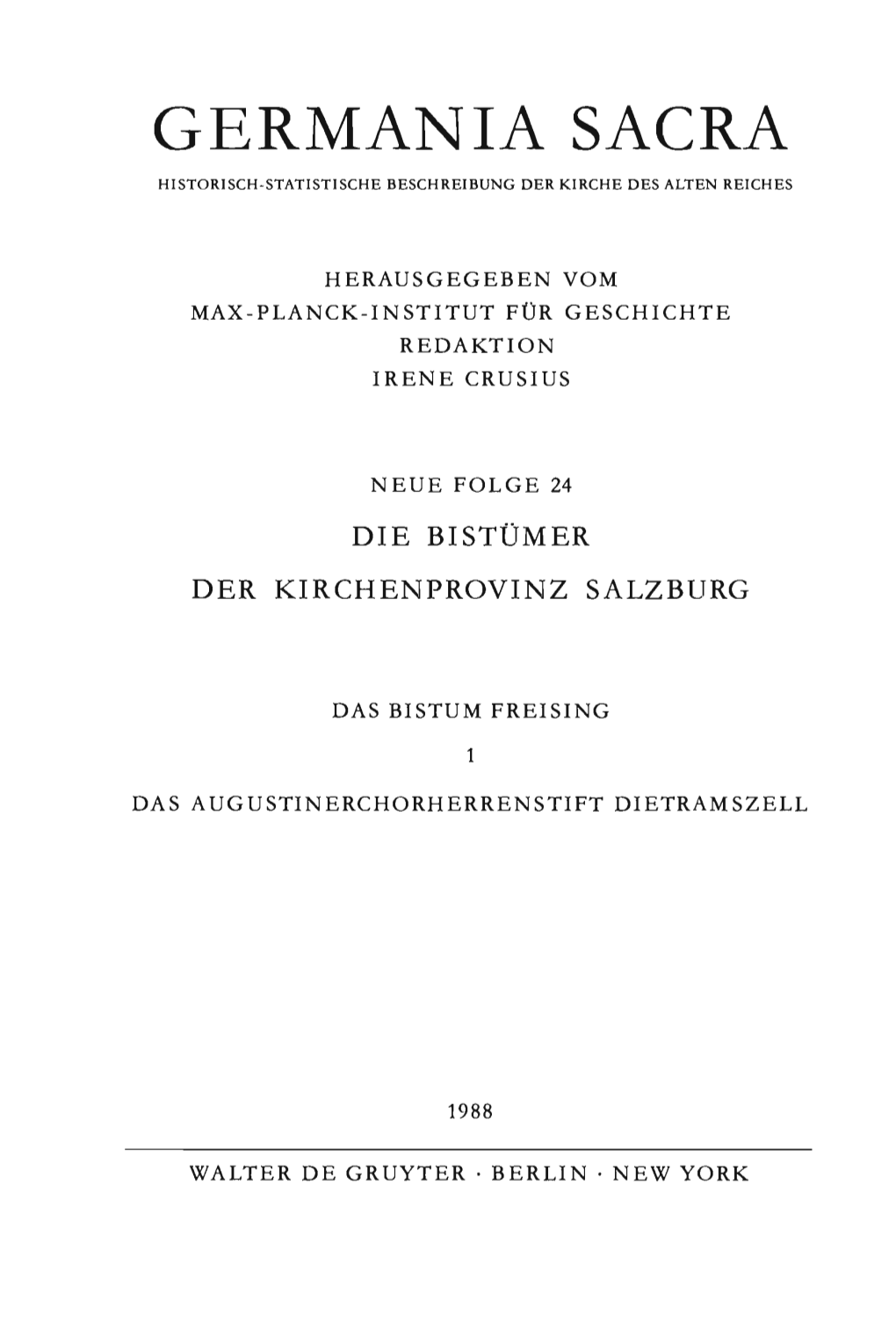 Das Augustinerchorherrenstift Dietramszell