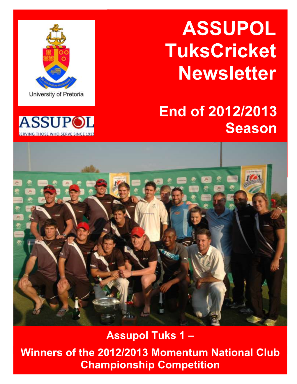 Assupol Tukscricket End of Season Newsletter