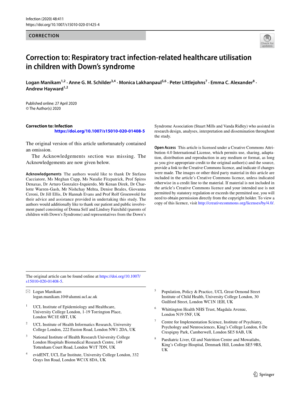 Respiratory Tract Infection-Related Healthcare Utilisation in Children