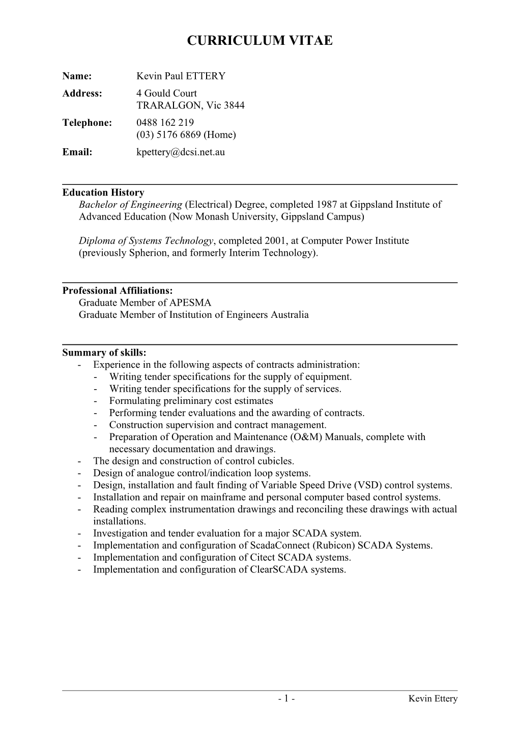 Curriculum Vitae s382