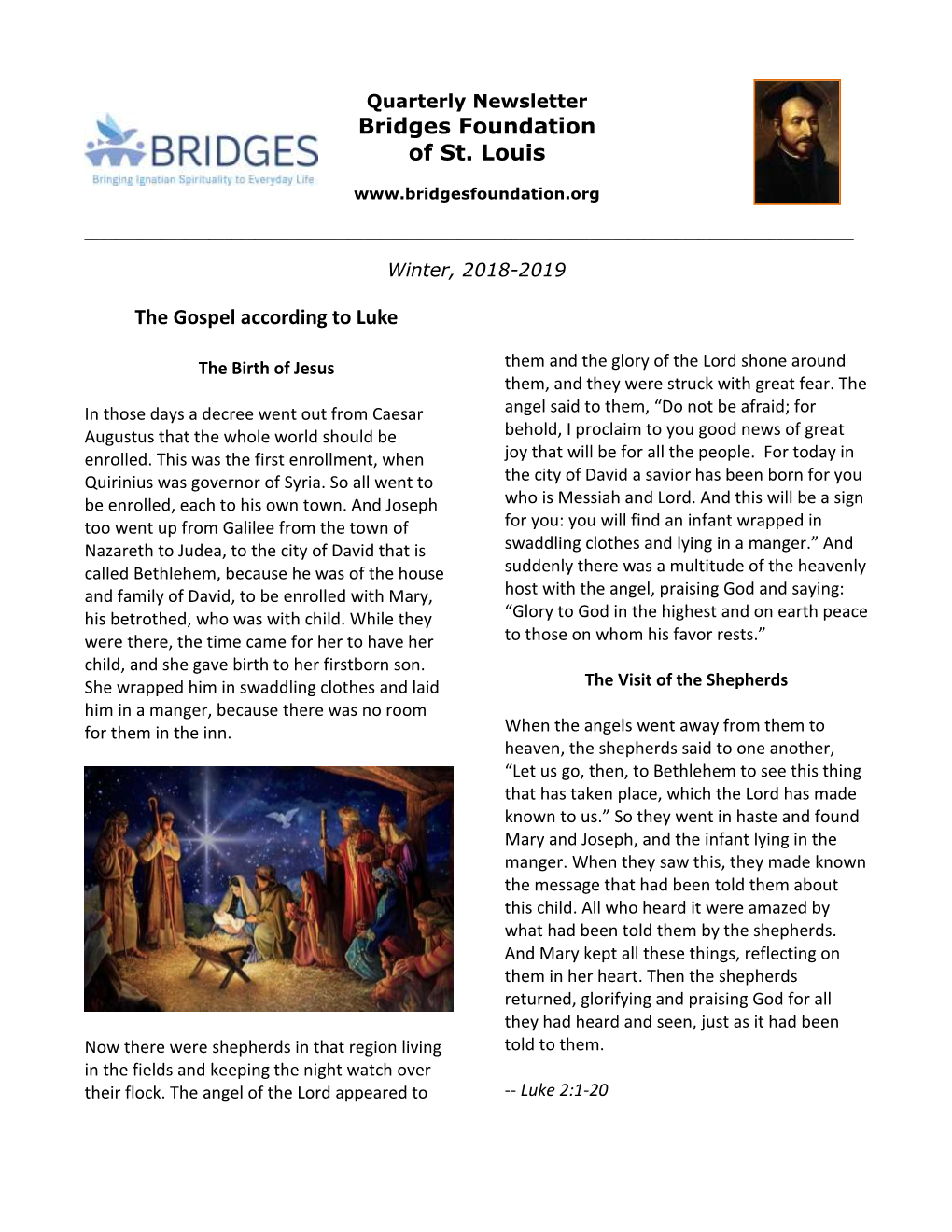 Bridges Newsletter Winter 2018