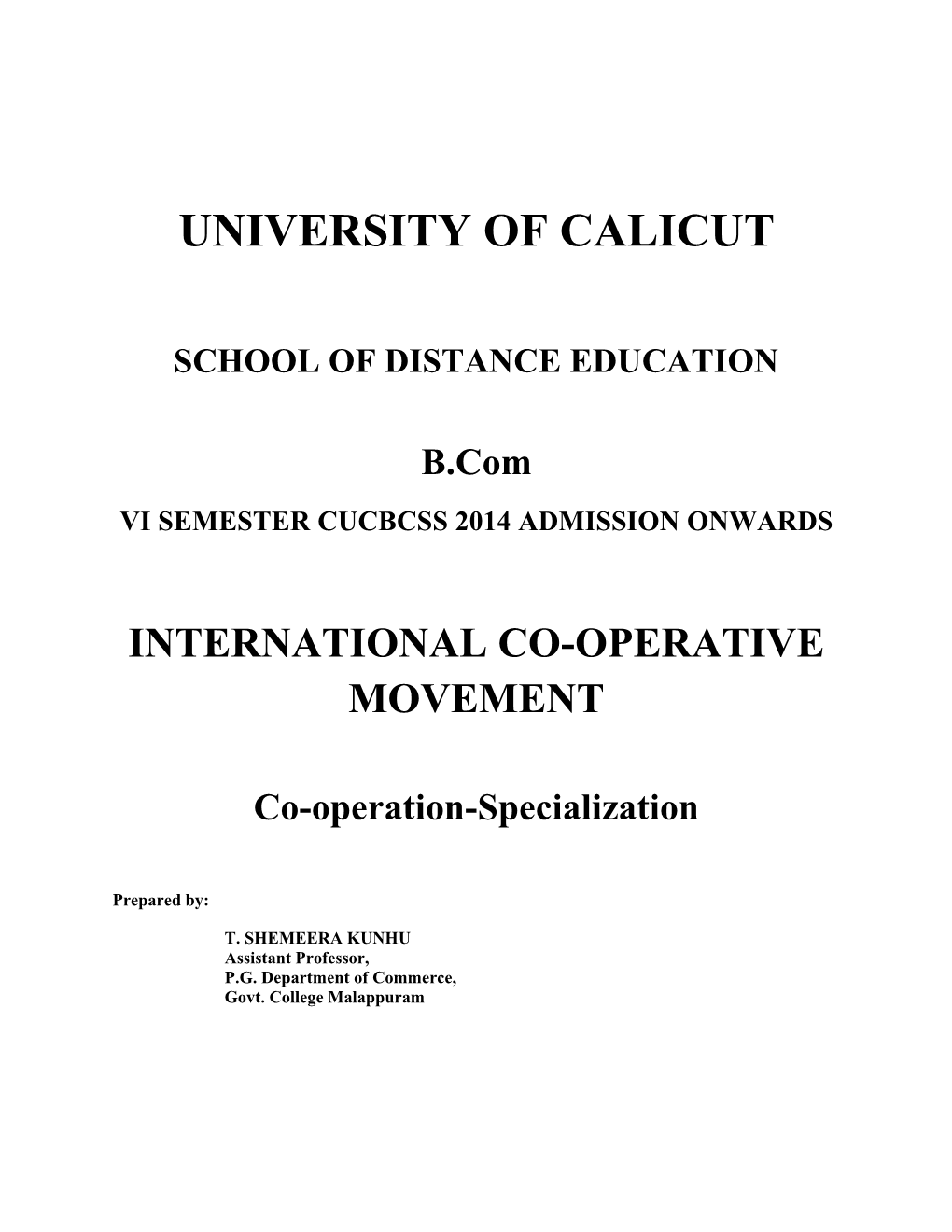 University of Calicut