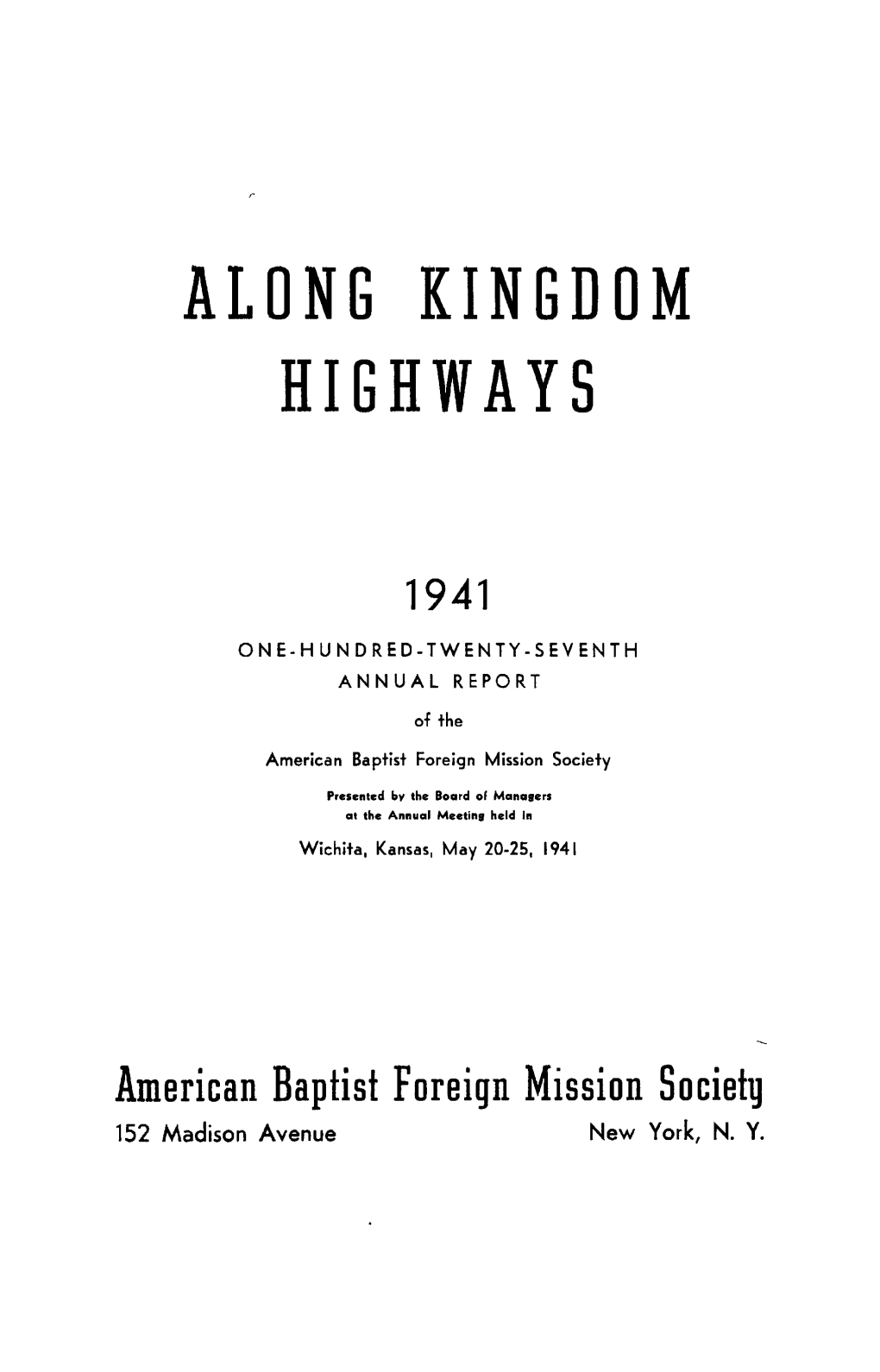 Along Kingdom Highways