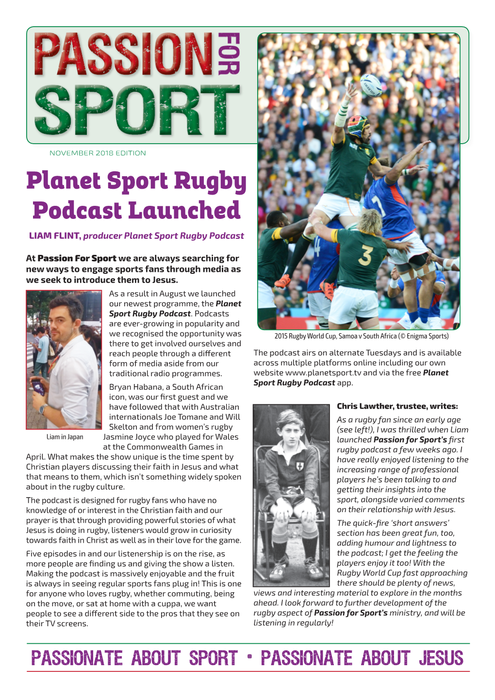 Planet Sport Rugby Podcast Launched LIAM FLINT, Producer Planet Sport Rugby Podcast