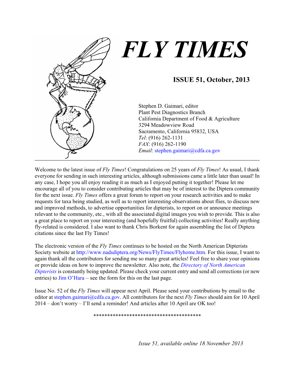 Fly Times Issue 51, October 2013