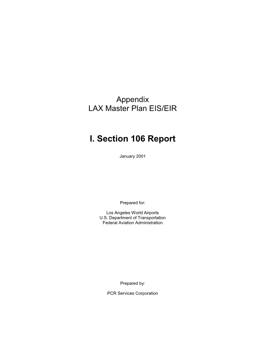 I. Section 106 Report
