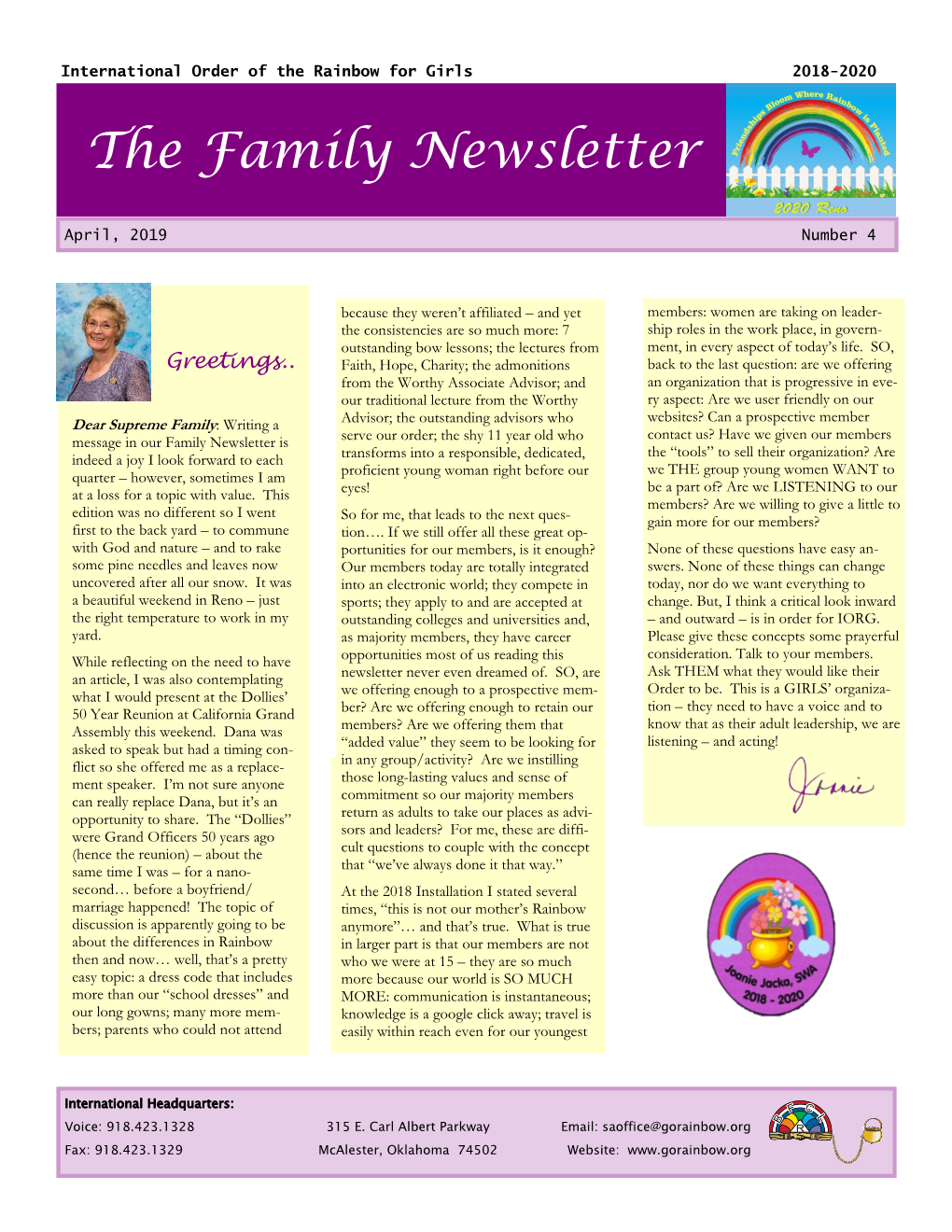 The Family Newsletter