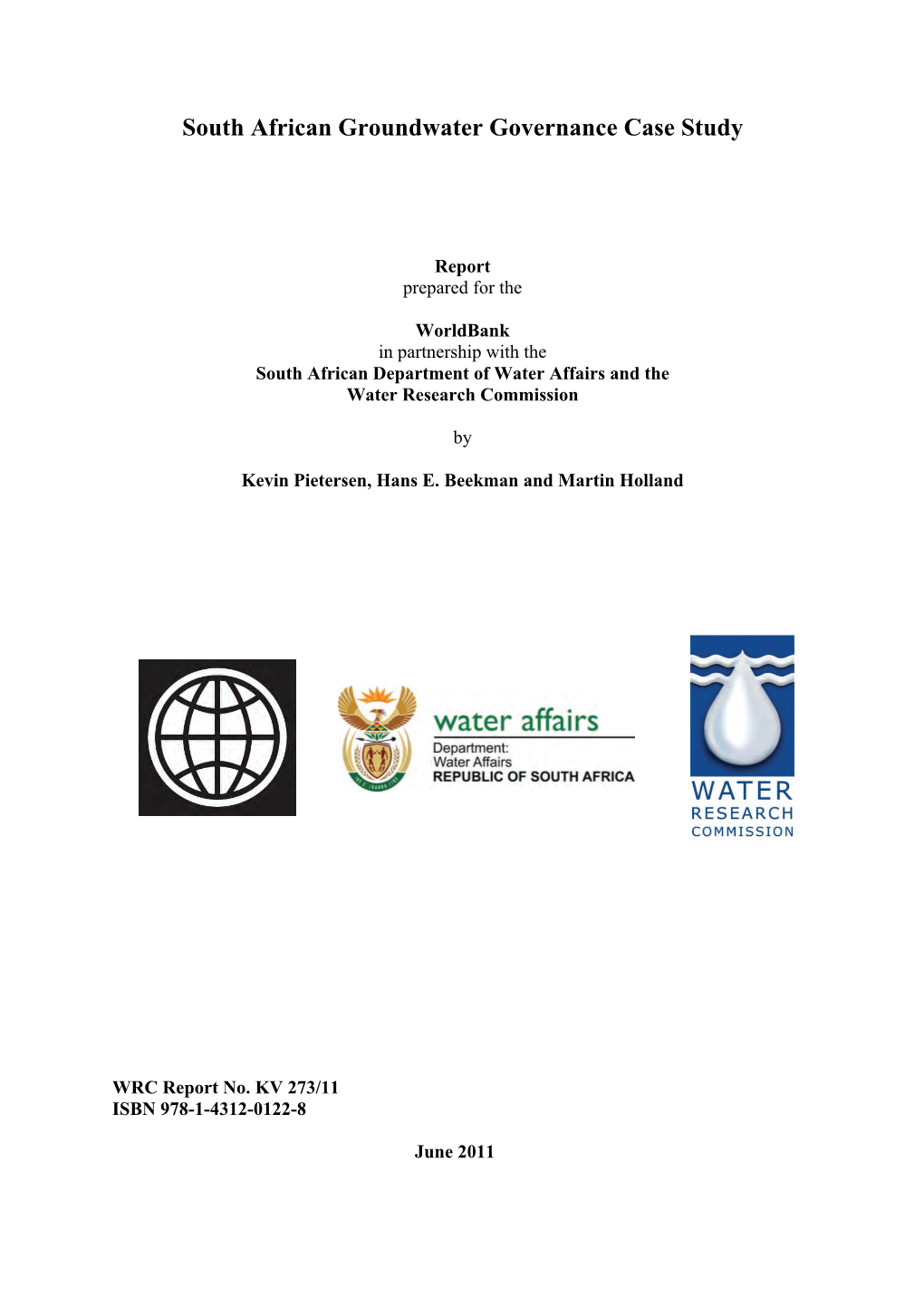 South African Groundwater Governance Case Study