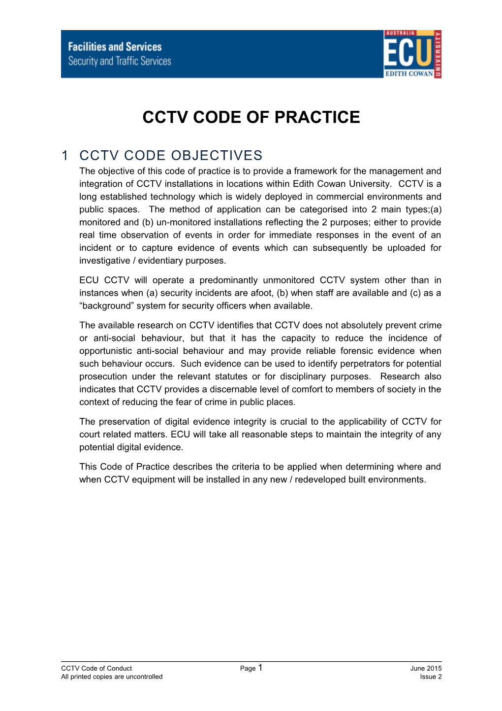 Cctv Code of Practice