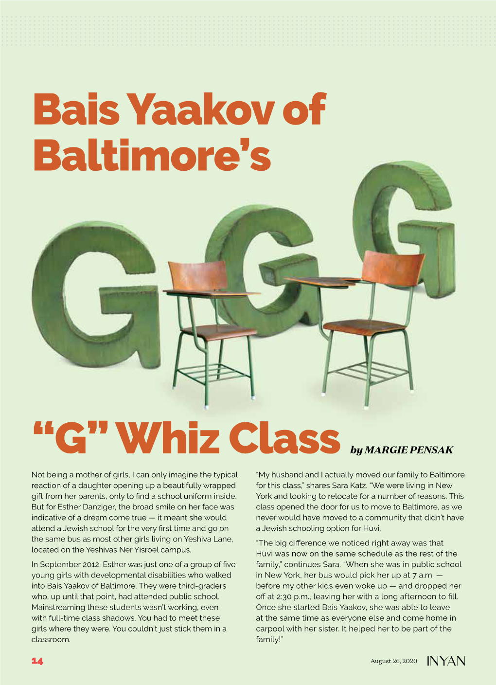 Whiz Class by MARGIE PENSAK Bais Yaakov of Baltimore's