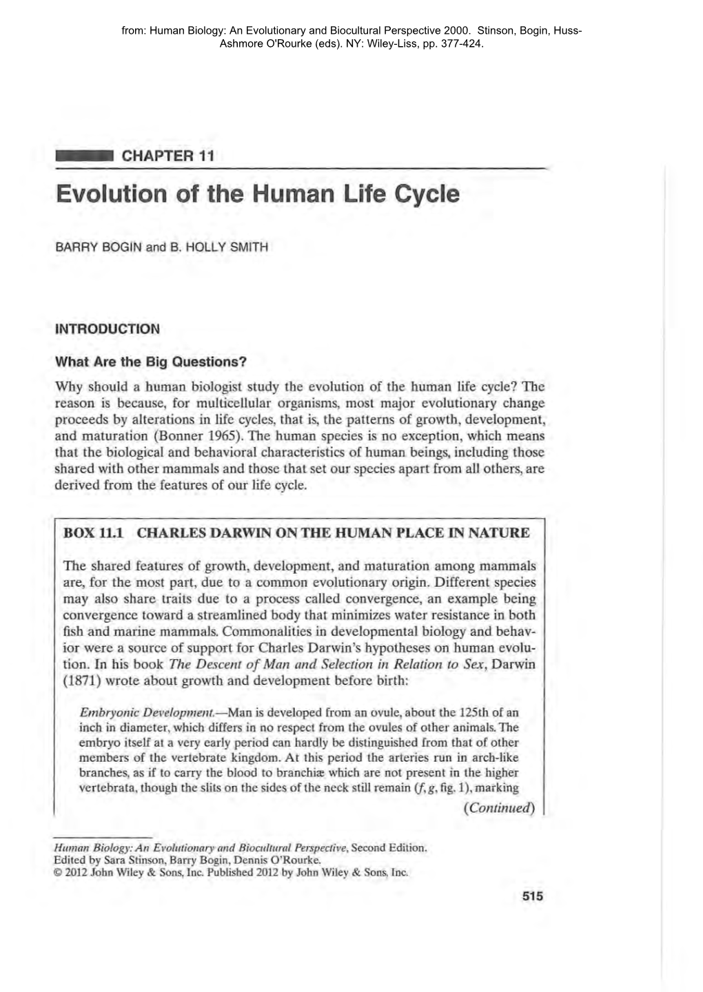 Evolution of the Human Life Cycle