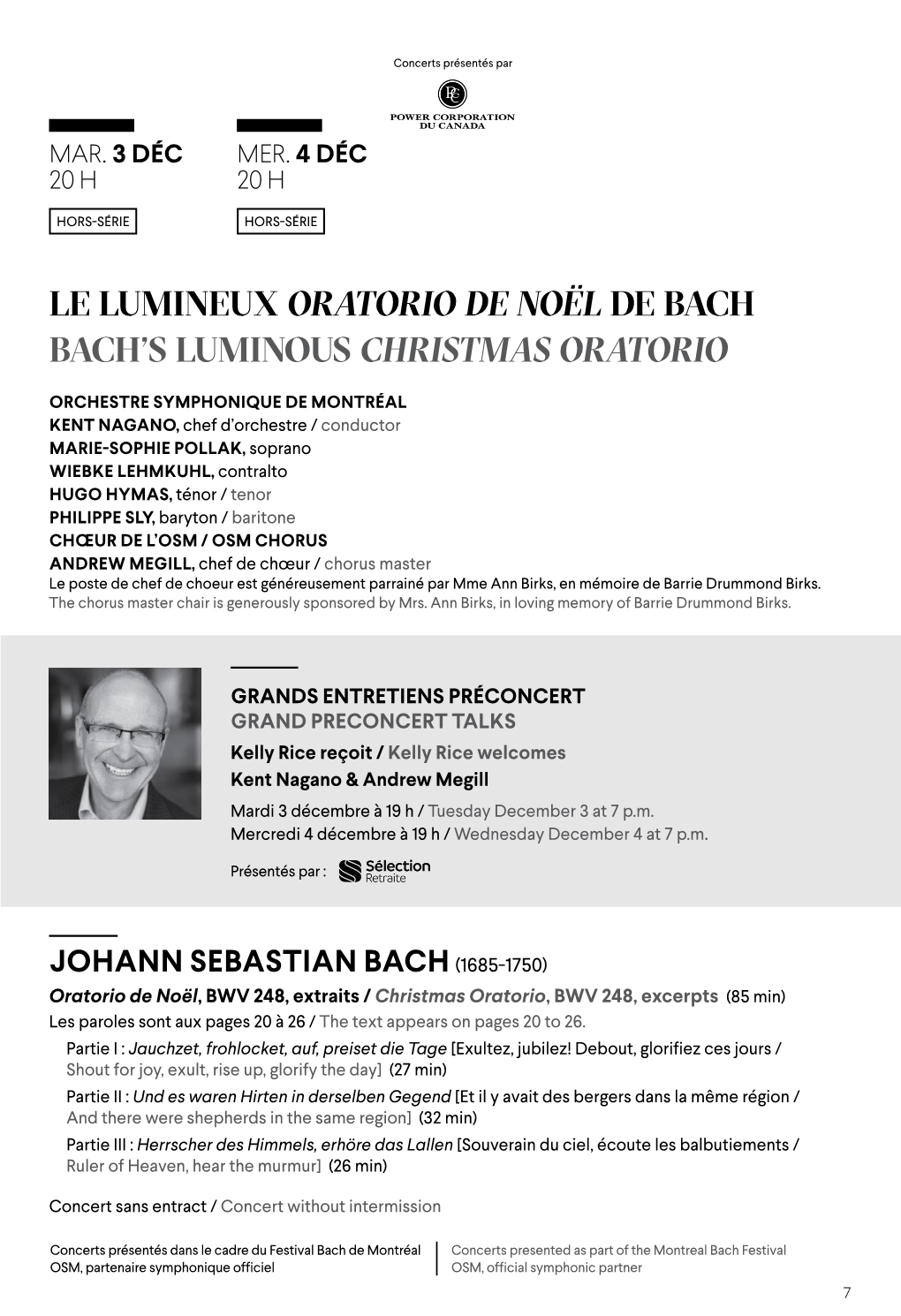 Le Lumineux Oratorio De Noël De Bach Bach's Luminous