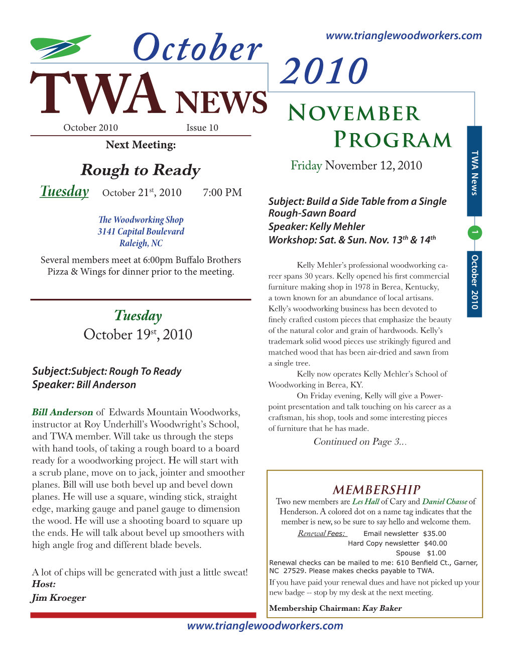 October 2010 NEWS November October 2010 Issue 10