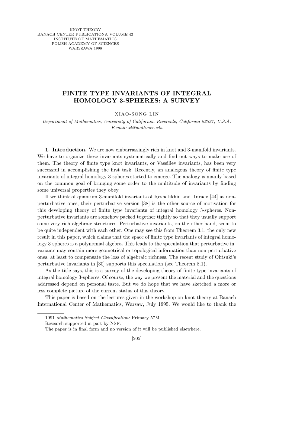 Finite Type Invariants of Integral Homology 3-Spheres: a Survey