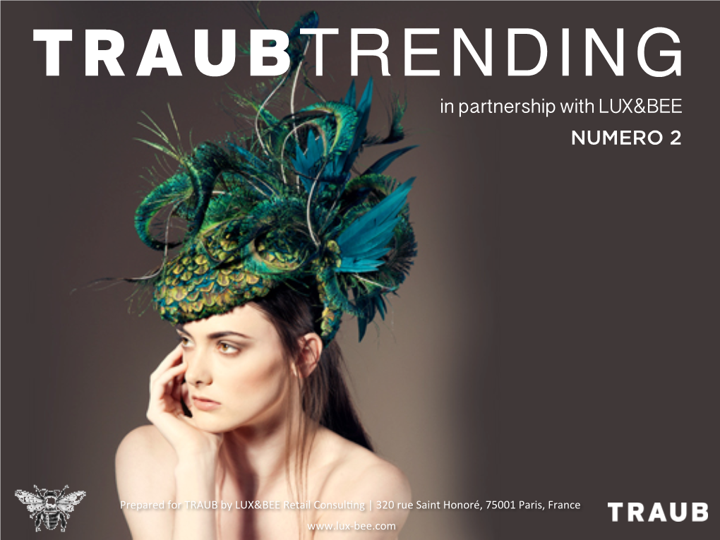 TRAUB TRENDING by LUXBEE October-2015