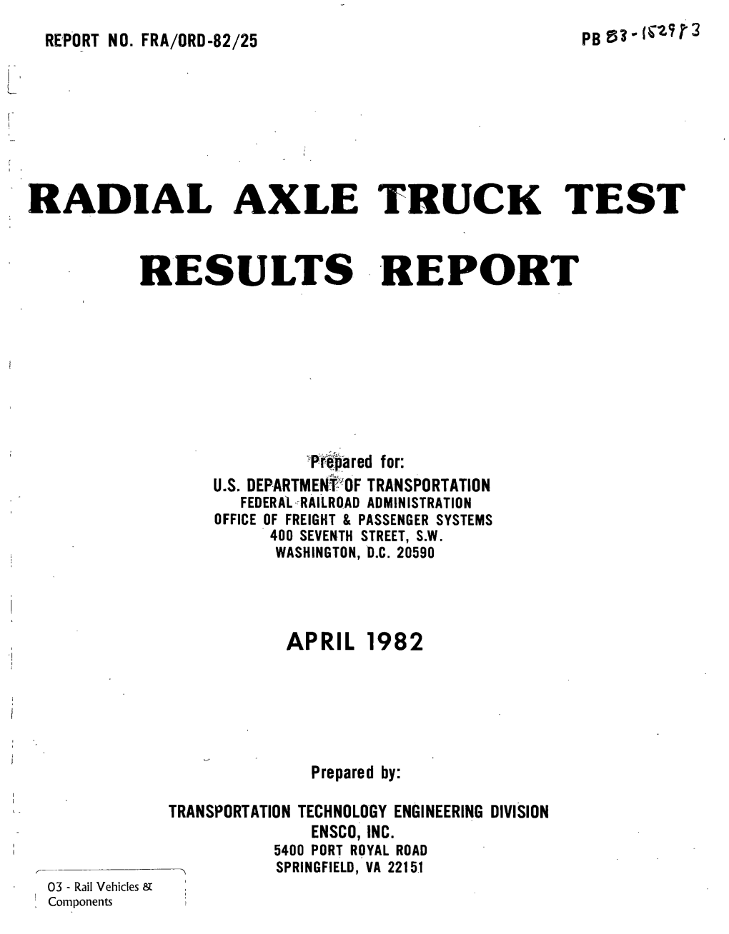 1982 Radial Axle Truck Test Results Report.Pdf