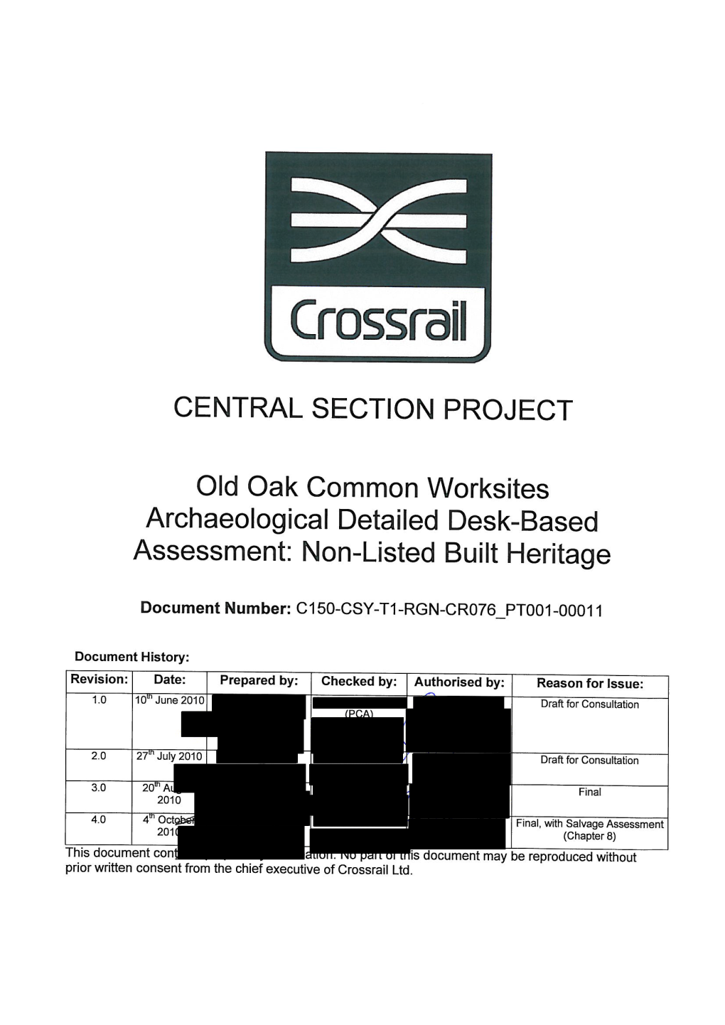 Old Oak Common Worksites Archaeological Detailed Desk-Based Assessment: Non-Listed Built Heritage