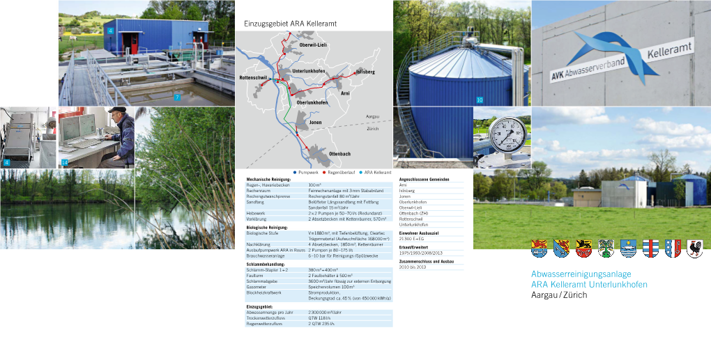 Abwasserreinigungsanlage ARA Kelleramt Unterlunkhofen Aargau