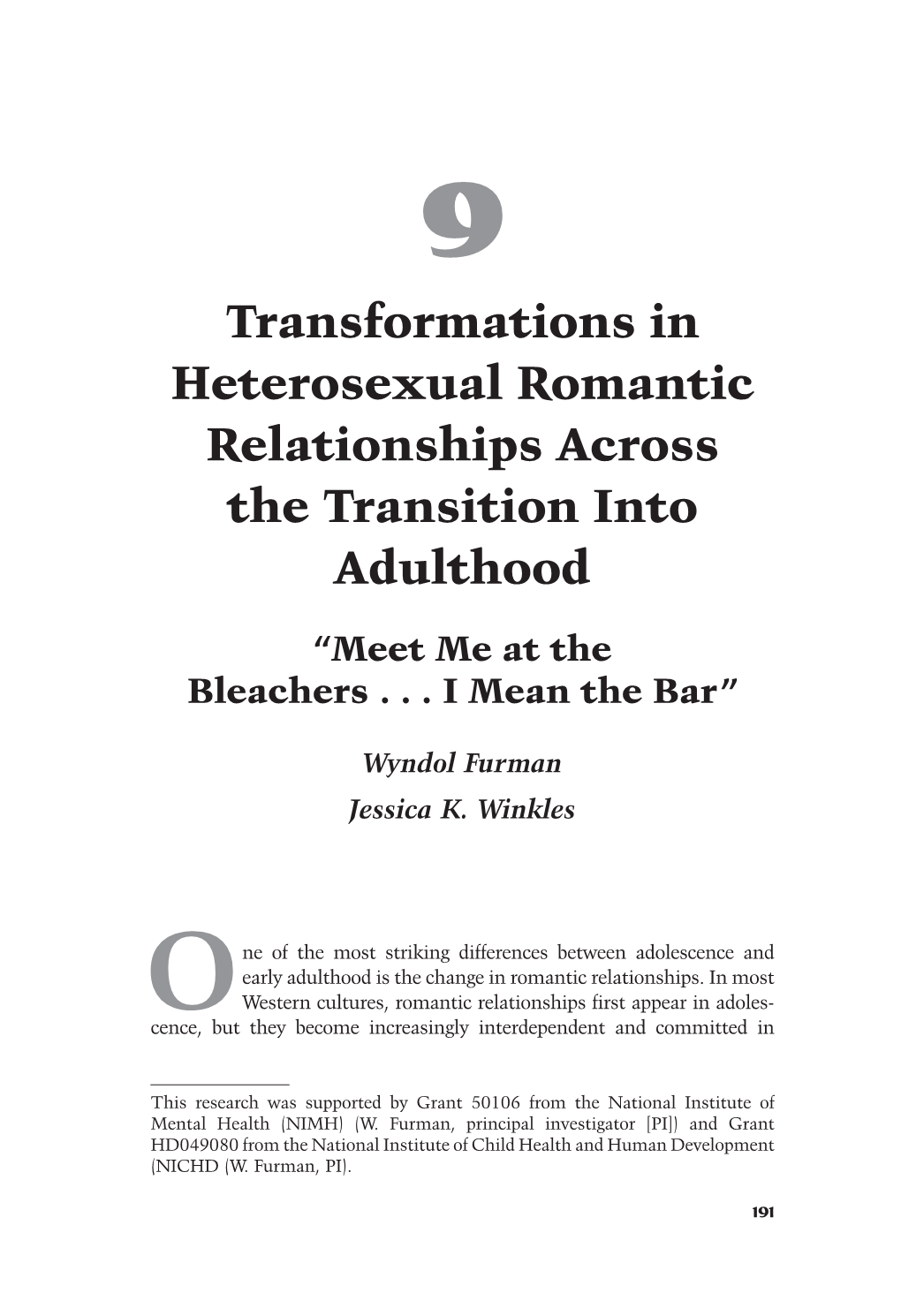 Transformations in Heterosexual Romantic Relationships Across the Transition Into Adulthood