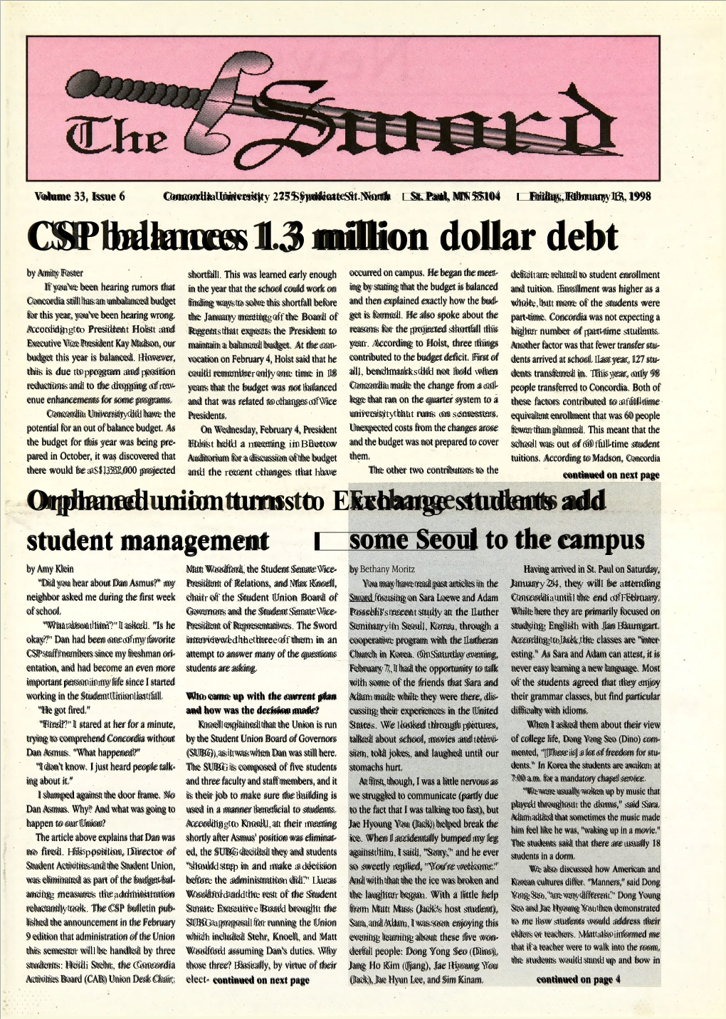 CSP Balances 1.3 Million Dollar Debt by Amity Foster Shortfall