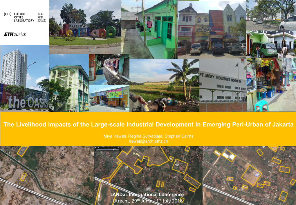 The Livelihood Impacts of the Large-Scale Industrial Development in Emerging Peri-Urban of Jakarta