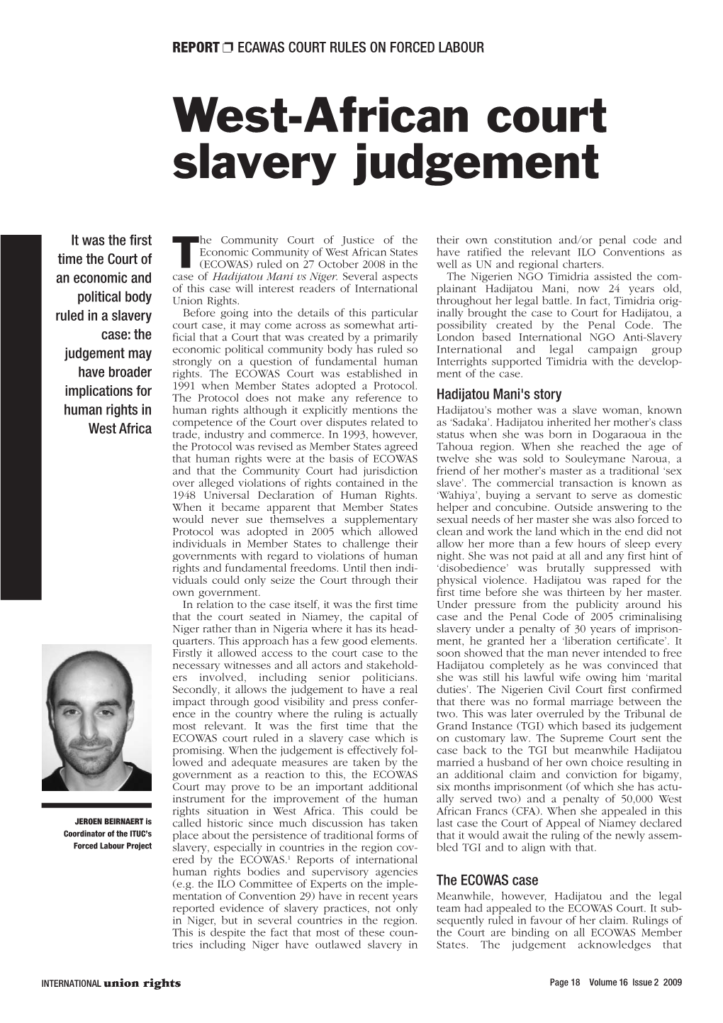 West-African Court Slavery Judgement