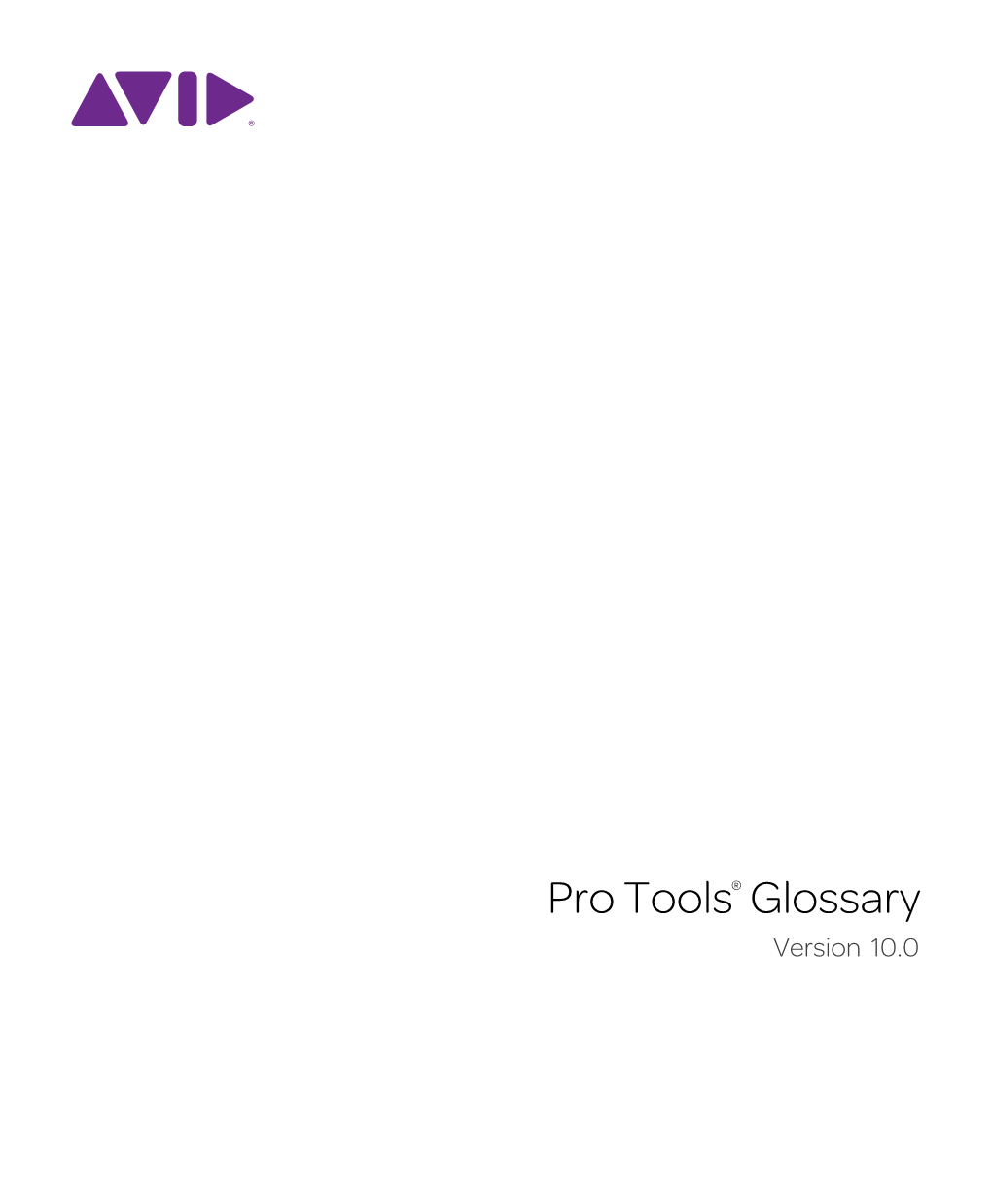 Pro Tools Glossary