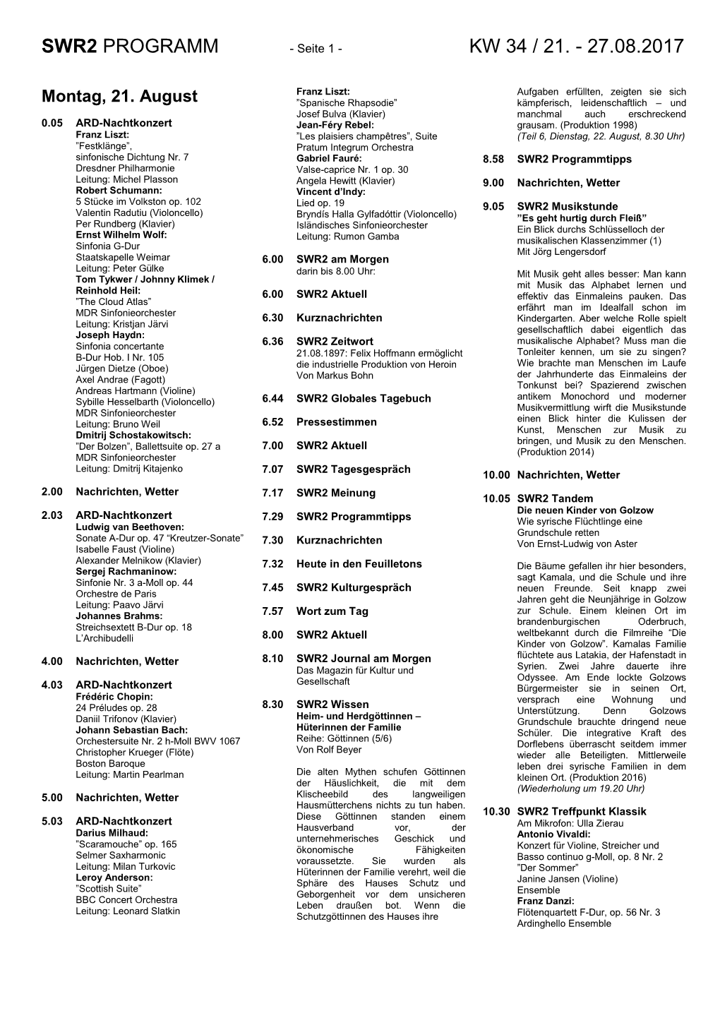 Swr2 Programm Kw 34